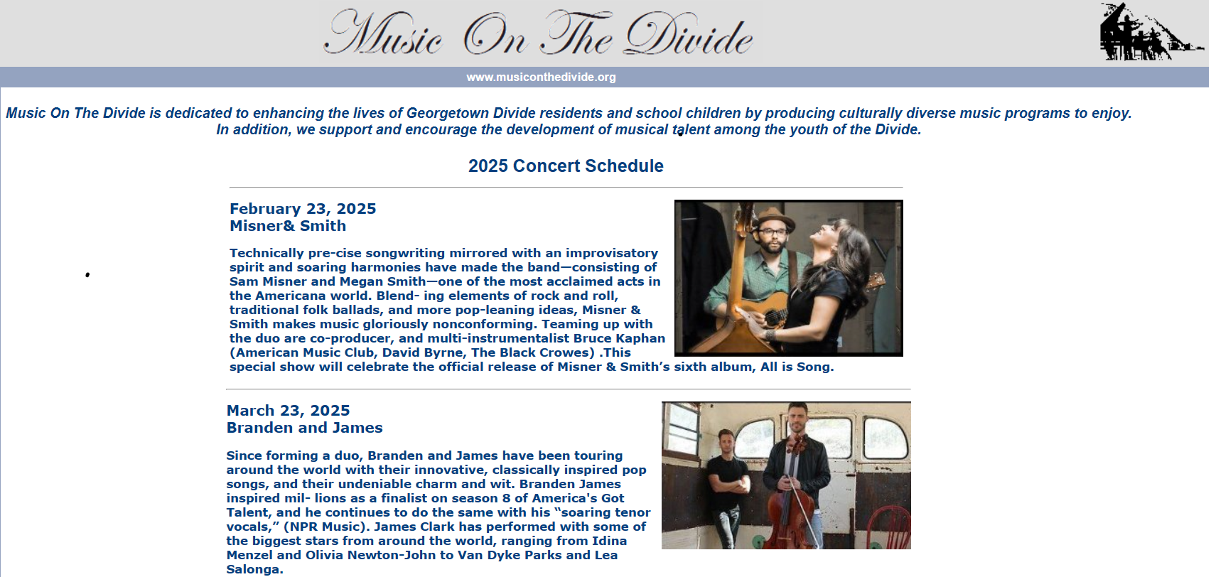 Music on the Divide - Brandon and James  