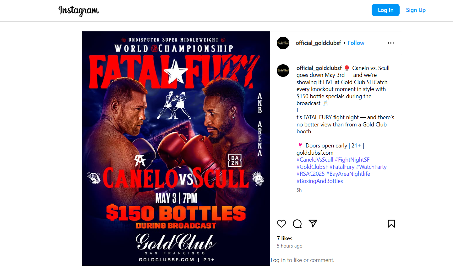 FATAL FURY: Canelo vs. Scull Fight Night (Watch Party)